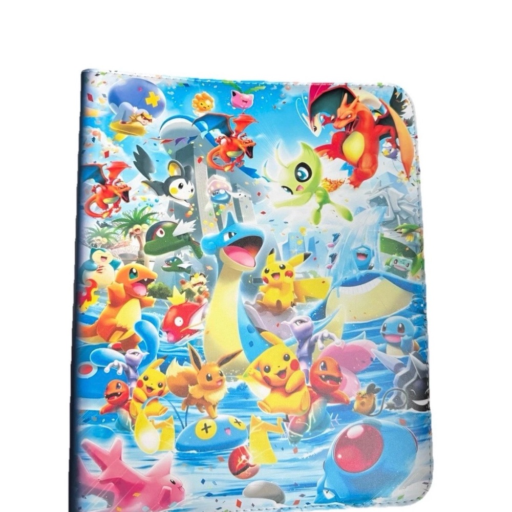Pokémon Binder trading cards Pikachu holds up to 900 cards with included pgs